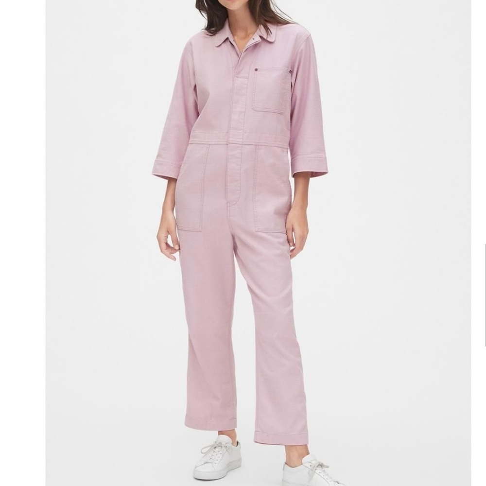 Gap Utility Jumpsuit PALE PLUM Small Tall